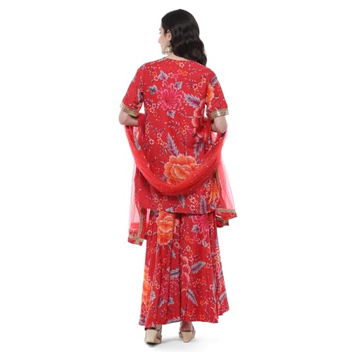 Image of BIBA Women Polyester Straight Suit Set