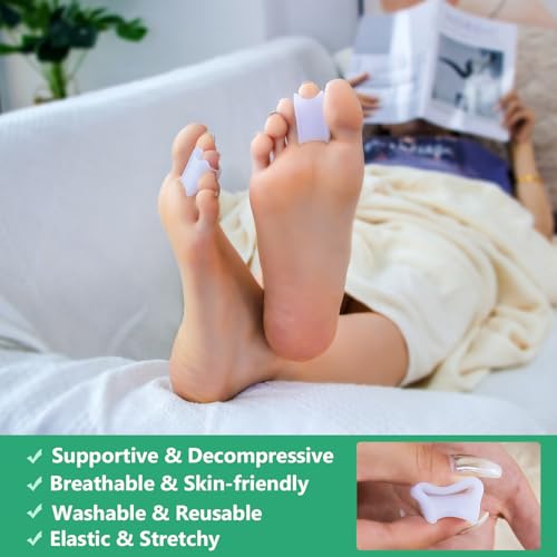 Image of Niupiour Gel Hammer Toe Correctors - Bunion Corrector for Women and Men, 6 Pack of Silicone Toe Separators /Straighteners for Bent Toe, Toe Spacers for Correct Claw Toe, Curled Toe, Crooked Toe