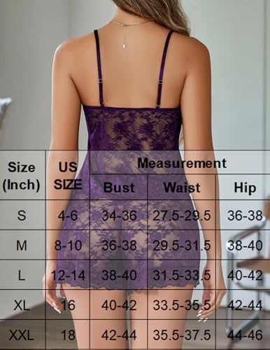 Image of Avidlove Sexy Pajama Set for Women Floral Lace Lingerie Set Sheer Sleepwear See Through Cami Shorts 2 Piece