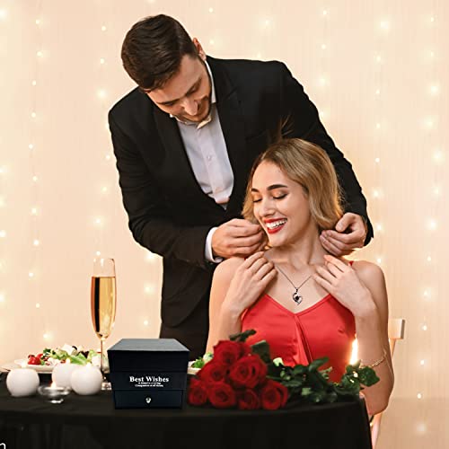Haawooky Preserved Rose Flower Gift Box,Handmade Eternal Rose With I Love You Necklace 100 Languages,Rose Gift Box For Women,Mom,Ladies,Valentine's Day,Mother's Day,Anniversary #TOP6
