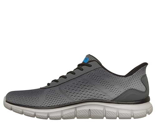 Skechers Herren Track REVNO Trainer, Charcoal Mesh/Synthetic/Gray Trim, 43 EU – Ansicht 5