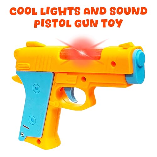 Image of VGRASSP Mini Light and Sound Pistol Toy for Kids - Pretend Play Gun Toy with Shooting Sound Effects - Birthday Return Gift - Color As Per Stock