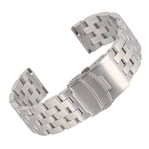 Bracelet de montre acier inoxydable argent 20mm 22mm de rechange