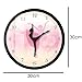 Timethink Ballet Girl Princess Pink Metal Frame Wall Clock, Quiet Sweep Quartz Baby Girl Dancing Black Aluminum Frame Wall Clock with Ballerina Moving Leg for Living Room Girl Bedroom Dance room Decor