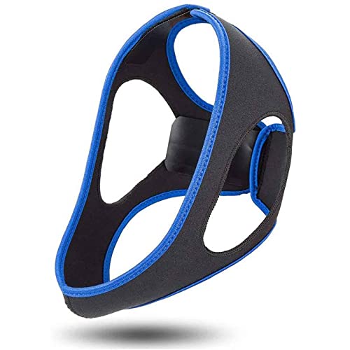 Anti Snore Snoring Chin Strap Devices for Men Women Kids - Anti My Snoring Snore Solution, Anti Snoring Snore Chin Strap Large, Supplies Chin Straps, Anti Snore Chin Strap for Sleep Mask (Blue)