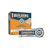 CLIF BUILDERS - Protein Bars - Crunchy Peanut Butter - 20g Protein - Gluten Free (2.4 Ounce, 6 Count)