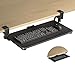 XINLEI Keyboard Tray Under Desk Large C-Clamp 25.6” (30” Including Clamps) x 11.8” Slide-Out Platform Computer Drawer Pull Out Keyboard & Mouse Tray Black DSF4