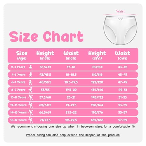 Donella Girls' Soft Cotton Underwear - Kids Bikini Brief Ribbed Panties for Girls and Toddlers 5-Pack4