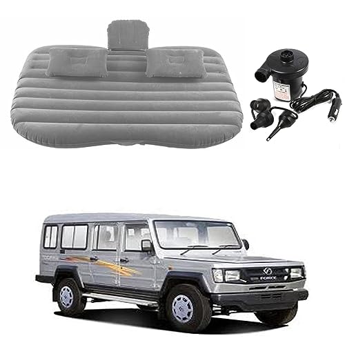 Image of Oshotto Multifunctional Car Travel Bed Mattress with Two Air Pillows, Car Air Pump Compatible with Force Trax Cruiser (Grey)