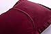 MarCielo 2-Piece Embroidered Pillow Shams, Decorative Microfiber Pillow Covers Set Standard Size, Dark Burgundy