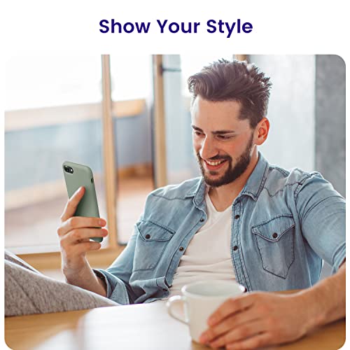 Otofly Iphone Se Case,Iphone 8 Case,Ultra Slim Fit Phone Cases Liquid Silicone Cover With Full Body Soft Bumper Protection Anti-Scratch Shockproof Case Compatible With Iphone Se/8/7 4.7",Calke Green #TOP3