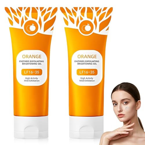 JHAZUN 2 Piezas Orange Gel Exfoliante,Limpiador Facial Suave,Reducción De Arrugas y Eliminación De Manchas Oscuras,Unisex