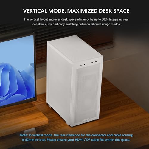 Image of Lian Li B4-mATX 21.3L PC Case, 358mm GPU, 360 AIO, 2 Slim Fans, White Mesh | 2 Pre-Installed 120mm Slim Top Fans, Supports 360mm AIO, 140mm ATX PSU, Horizontal /Vertical Setup, Small Form Factor (B4W)