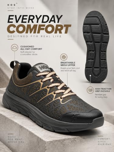 Image of HOS Mens Sports Shoes | Lightweight Running Shoes for Men | Breathable and Comfortable Footwear and Training