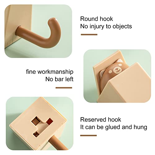 Bestalice 4 Pcs Creative Adhesive Coat Hook, Cute Pet Hooks Wall Mounted, Cute Coat Wall Hooks For Hanging, Heavy Duty Self Adhesvie Hooks For Coat Key Scarf Hat Bag, Home Decor Hook #TOP6