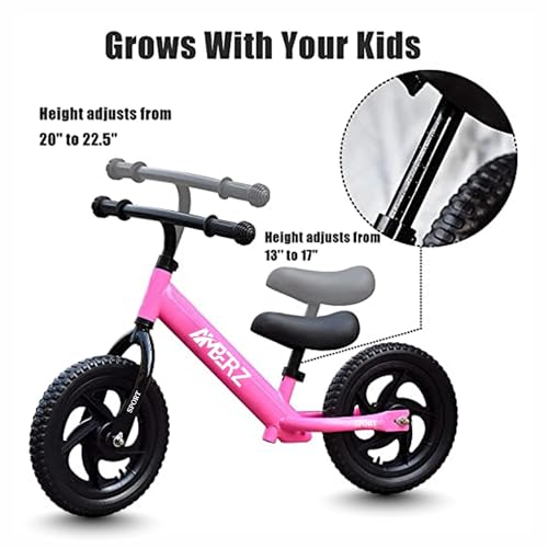Image of Pedal-Free Learning Balance Bike for Kids | Adjustable Seat & Handle | Anti-Puncture EVA Wheels | Lightweight 12 inch Design Suitable for Girls and Boys 2-5 Years (Max Weight Capacity 30 Kg)