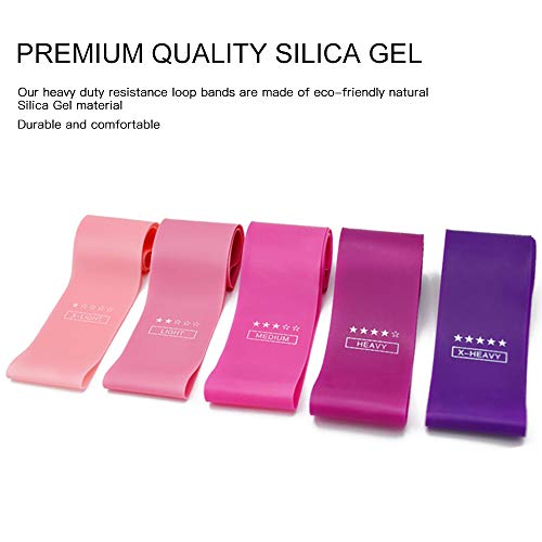 DECDEAL 5 PCS Bandas de Loop de Resistência ao Exercício com Corda de Pular Ajustável de 9,8 pés par