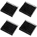 4 PCS Aluminum Heat Sink 35 * 35 * 7mm Heatsink Cooler for CPU Mos Cooling IC Electronic Components (Black)