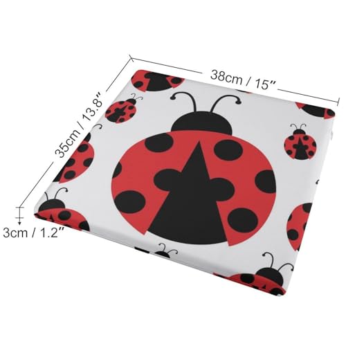 Cojín viscoelástico Funny Ladybug contra dolor al sentarse tapete suave para silla oficina 3