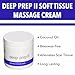 Rolyan Deep Prep II Cream, Professional Massage Cream with Coconut Oil, Beeswax-Free, Long Lasting Creme with Waxy Feel for Relaxing Full Body Massage, 15 Ounce Jar
