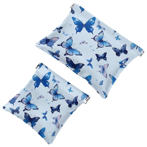 2 sacchetti estetici a forma di farfalla-943: borsa per il trucco essenziale per le donne in movimento Multicolore