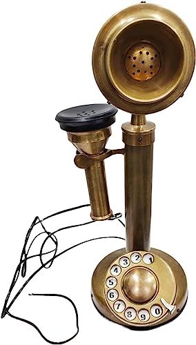 Téléphone rotatif vintage à lignes fixes pour appels clairs et rétro