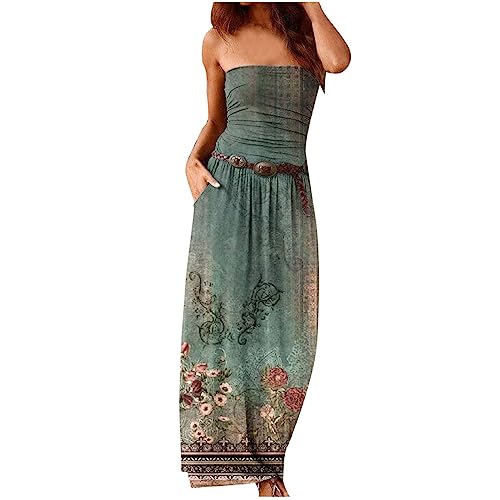 RKaixuni Trägerloses Bandeau-Kleid für...
