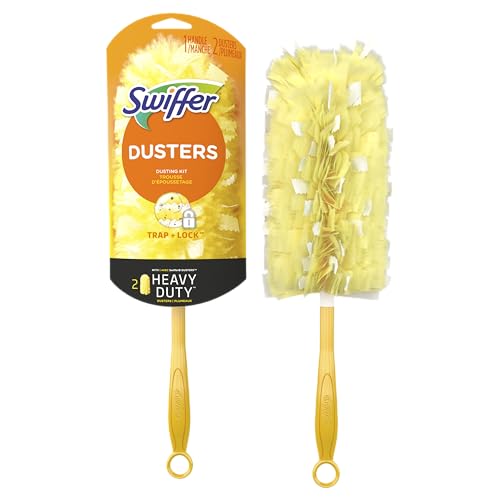 Procter & Gamble Swiffer, 360 Starter Kit, Includes 1 Handle & 2 Dusters, Yellow