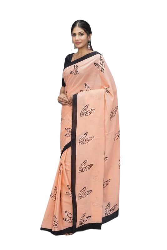 Image of SURAJ INTERNATIONAL Printed Cotton Saree For Women With Blouse Piece | Ideal For Everyday And Office Wear
