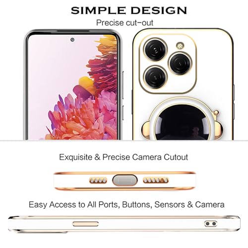 Coque de téléphone Funda fine Tecno Spark 20 Pro plaquée blanc - 7