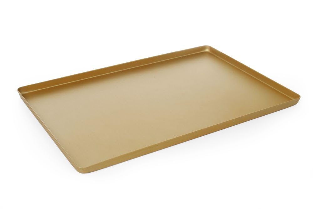 HENDI Plateau de présentation pour pâtisserie, 600x400x(H) 20mm, Aluminium léger, doré