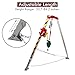 TECHTONGDA Rescue Tripod Confined Space Tripod Kit with 1200 LBS Lifting Winch 65ft Steel Cable with Retractable Support Legs with 33ft Fall Arrestor