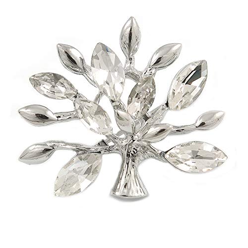 Broche de árbol con sujeción firme y cristales de alta refracción