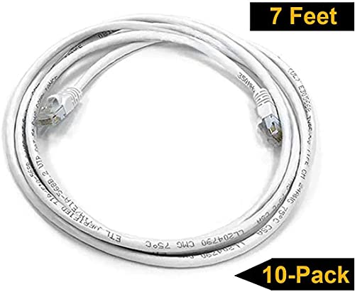 Imbaprice 3' Cat5E Network Ethernet Patch Cable, 10 Pack, White (Imba-Cat5-03Wt-10Pk) #TOP3