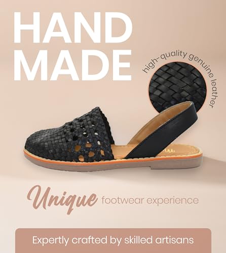 Image of Macarena Collection Womens Shoes Leather Sandals for Women | Huarache Handmade Mexican Sandals Women | Comfortable & Stylish Womens Sandals 2340