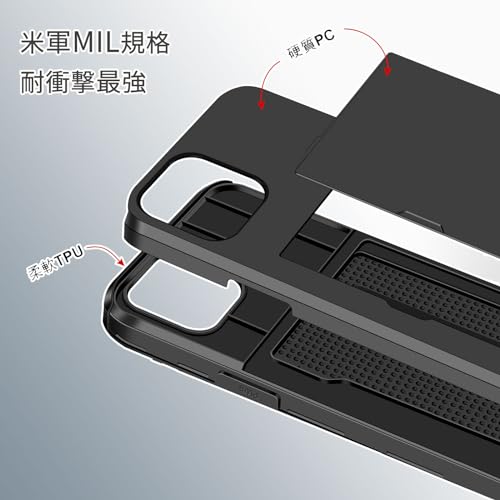 iPhone 15 手帳型 アイフォン15ケース カード収納 背面 米軍MIL規格 耐衝撃最強 落下防止 全面保護 指紋防止 滑り止め 擦り傷防止 画面レンズ保護 シリコン マット質 カバー 携帯ケース いphone15 6.1インチ ブラック