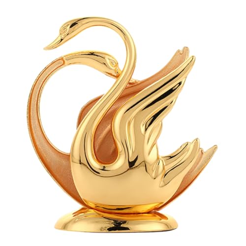 Servilletero de metal de cisne dorado jojofuny para mesa de comedor 2