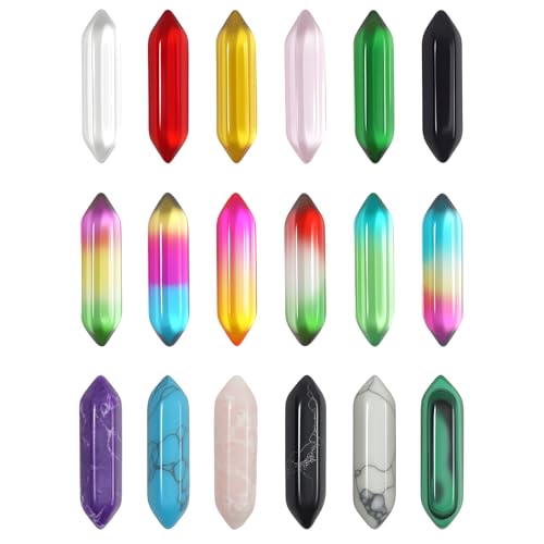 18Pcs Piedras Curativas de Cristal Hexagonales Naturales, Piedra Natural Cruda para MeditacióN Reiki, DecoracióN Del Hogar, Regalo Espiritual, TamañO 2 3 Cm Multicolor