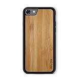 WUDN Slim Wooden Phone Case (Carmalized Bamboo) Compatible with iPhone 7, 8, or SE