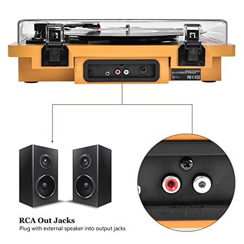 VIFLYKOO Platine Vinyle Bluetooth, Tourne Disque Vinyle avec 2 Haut-Parleurs Stéréo, 3 Vitesses, 33/45/78 u/Min, Prend… - Les Beatles, Paul McCartney, John Lennon, RIngo Starr, George Harrison VIFLYKOO Platine Vinyle Bluetooth, Tourne Disque Vinyle avec 2 Haut-Parleurs Stéréo, 3 Vitesses, 33/45/78 u/Min, Prend… – Image 3