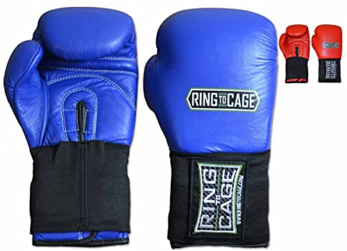 Amateur Competition Boxing Gloves - Blue or Red (Blue, 12oz)