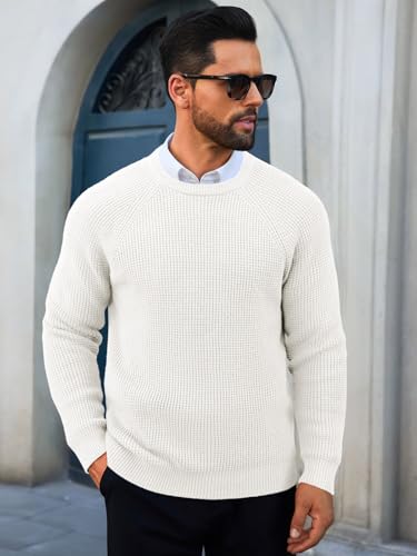 Runcati Mens Quarter Zip Pullover Sweater Lightweight Mock