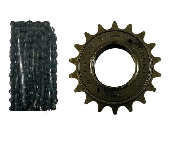 Cycle Chain Single Speed for Non Gear Bicycle Chain 110 Links | Durable Steel Chain for Road, City, and Kids Bicycles (Chain Freewheel Combo)-picture-28