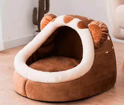 ChoyClit ペットハウス ドーム型 ペットベッド 犬ベッド 猫ベッド 小型犬 中型犬 猫 ハウス ベッド クッション 通年用 春 夏 秋 冬 おしゃれ ハウス ペット ふわふわ 犬用ベッド ネコベッド ドームベッド 洗える 可愛い 柔らか ペットクッ