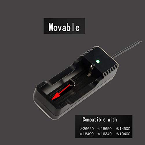 Constefire Super Bright High Lumen Tactical Flashlight And 2Pcs 3.7V High Capacity Rechargeable Battery+Batteries Charger,Zoomable, Water Resistant, 5 Modes Handheld Flashlight #TOP7