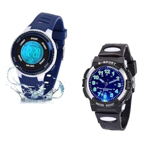DTKID 7 Colorful Lights Children's Watch Boys Girls Cover