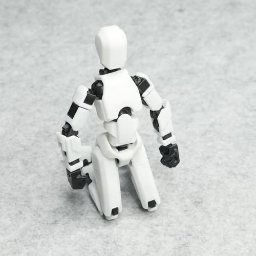 Image of Dummy 13 Action Figure Robot | Fully Articulated 3D Printed Robot Toy | 5.4-inch Collectible Figurine | Matte Finish | Unassembeled | Combo of 2 (Orange-Black+White-Black)