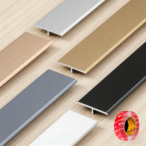 Tira De Aluminio Para Transición De Suelo 3x90cm - Perfil En T Autoadhesivo Para Suelo Desnivel Y Puerta De Entrada, Resistente Y Decorativo(White,3pcs*90 * 2cm)