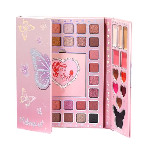 Mimoqk Paleta De Maquillaje | Cosméticos de Larga Duración y Fácil Difuminado | Juego de 32,Para Mujeres Adolescentes Adultas Principiantes Uso Diario Viajes Y Eventos