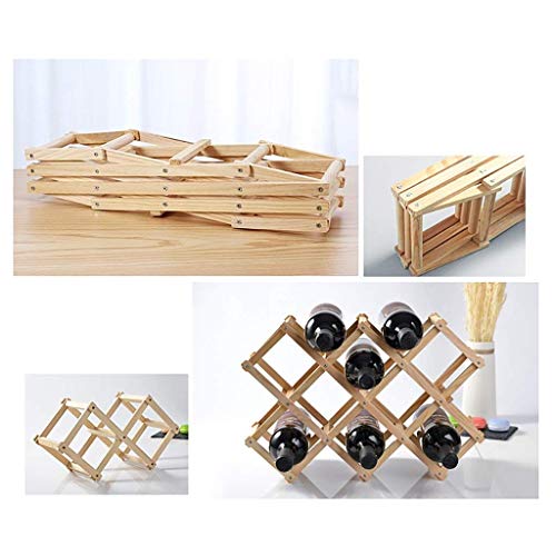 Soporte para vino madera sólido pequeño miniatura 3